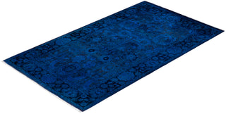 Fine Vibrance, One-of-a-Kind Hand-Knotted Area Rug  - Blue, 3' 1" x 5' 5"