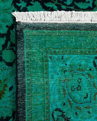 Contemporary Hand Knotted  Green Area Rug 9' 0" x 12' 10"