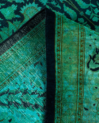 Contemporary Hand Knotted  Green Area Rug 9' 0" x 12' 10"