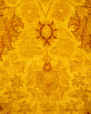Modern Overdyed Hand Knotted Wool Yellow Area Rug 8' 3" x 10' 0"