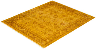 Modern Overdyed Hand Knotted Wool Yellow Area Rug 8' 3" x 10' 0"
