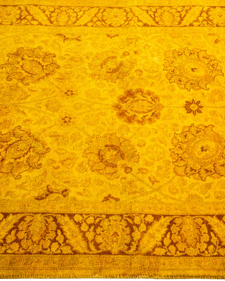 Modern Overdyed Hand Knotted Wool Yellow Area Rug 3' 0" x 5' 3"