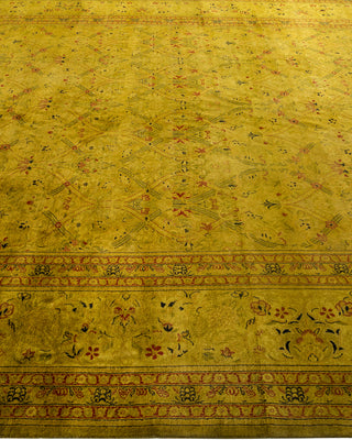 Contemporary Hand Knotted Overdyed Green Area Rug 9' 2" x 12' 4"