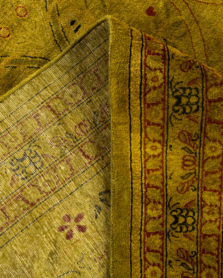 Contemporary Hand Knotted Overdyed Green Area Rug 9' 2" x 12' 4"