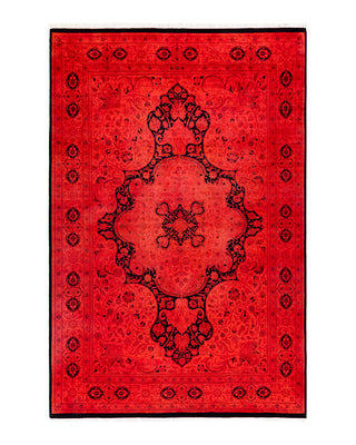 Modern Fine Vibrance Orange Area Rug 6' 0" x 9' 3"