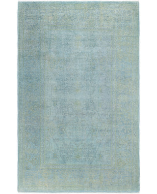 Contemporary Overdyed Wool Hand Knotted Gray Area Rug 6' 2" x 9' 6"