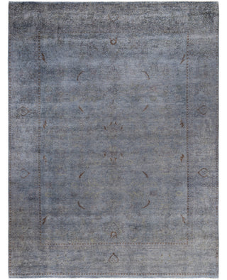 Contemporary Overdyed Wool Hand Knotted Gray Area Rug 9' 4" x 12' 2"
