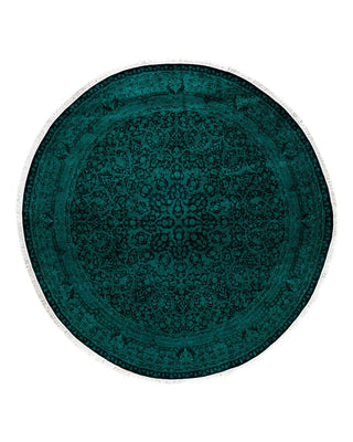 Fine Vibrance, One-of-a-Kind Hand-Knotted Area Rug - Green, 6' 1" x 6' 1" - Solo Rugs