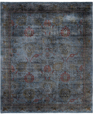 Contemporary Overdyed Wool Hand Knotted Gray Area Rug 8' 0" x 10' 0"