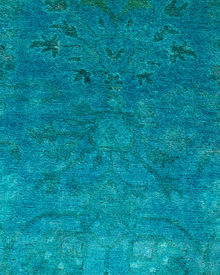 Contemporary Hand-Knotted Overdyed Blue Area Rug 3' 3" x 5' 2"