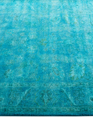 Contemporary Hand-Knotted Overdyed Blue Area Rug 3' 3" x 5' 2"