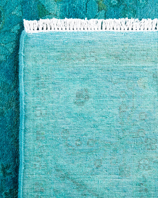 Contemporary Hand-Knotted Overdyed Blue Area Rug 3' 3" x 5' 2"