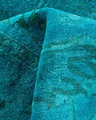 Contemporary Hand-Knotted Overdyed Blue Area Rug 3' 3" x 5' 2"