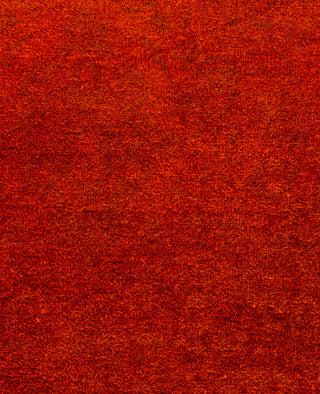 Contemporary Overdyed Wool Hand Knotted Orange Area Rug 3' 3" x 5' 10"