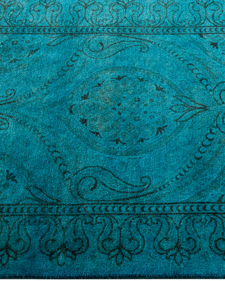 Contemporary Hand-Knotted Overdyed Blue Area Rug 2' 7" x 4' 5"