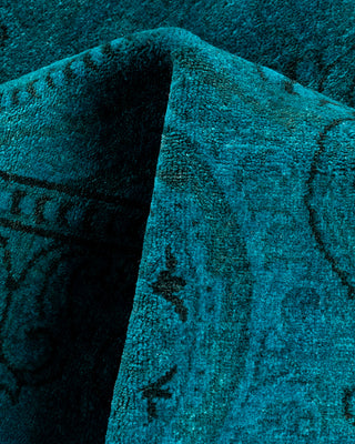 Contemporary Hand-Knotted Overdyed Blue Area Rug 2' 7" x 4' 5"