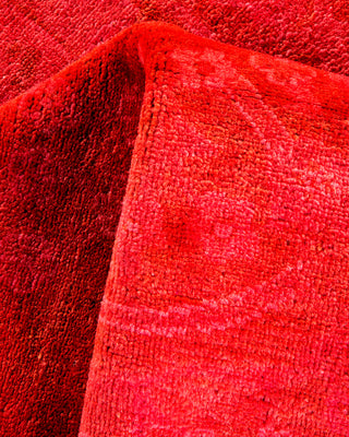 Contemporary Hand-Knotted Overdyed Pink Area Rug 3' 3" x 5' 0"