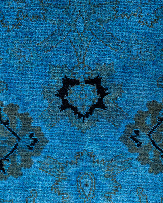 Contemporary Hand-Knotted Overdyed Blue Area Rug 2' 6" x 4' 3"