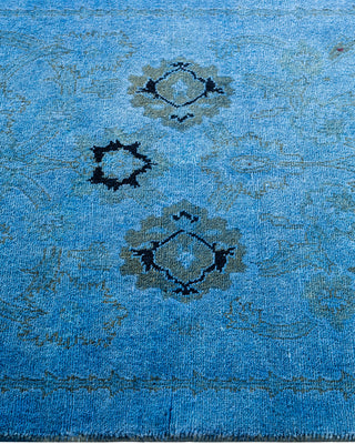 Contemporary Hand-Knotted Overdyed Blue Area Rug 2' 6" x 4' 3"