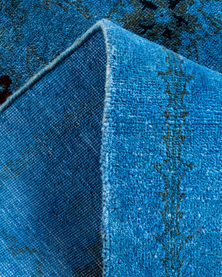 Contemporary Hand-Knotted Overdyed Blue Area Rug 2' 6" x 4' 3"