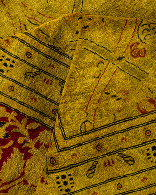 Contemporary Hand Knotted Overdyed Green Area Rug 9' 1" x 12' 0"