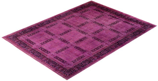 Modern Overdyed Hand Knotted Wool Pink Area Rug 10' 3" x 13' 10"
