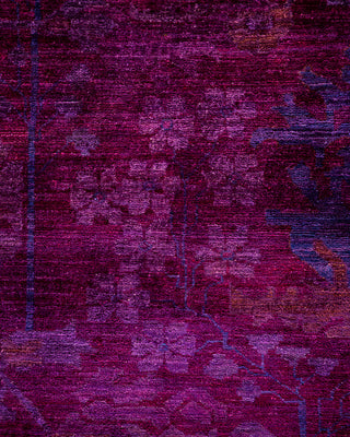 Modern Overdyed Hand Knotted Wool Pink Area Rug 6' 0" x 7' 9"