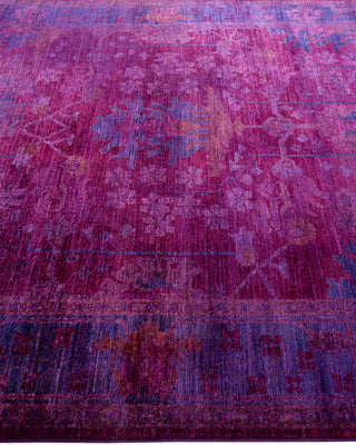 Modern Overdyed Hand Knotted Wool Pink Area Rug 6' 0" x 7' 9"