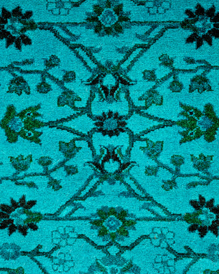 Contemporary Hand Knotted Overdyed Blue Area Rug 2' 9" x 4' 4"