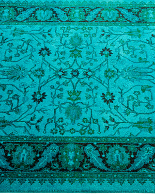 Contemporary Hand Knotted Overdyed Blue Area Rug 2' 9" x 4' 4"