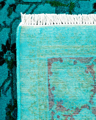 Contemporary Hand Knotted Overdyed Blue Area Rug 2' 9" x 4' 4"