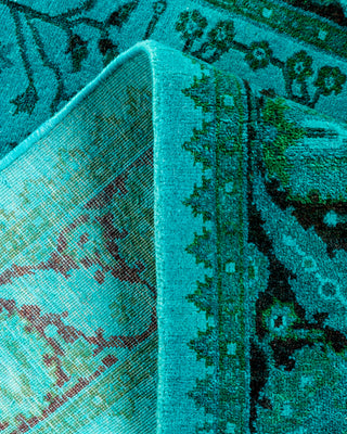 Contemporary Hand Knotted Overdyed Blue Area Rug 2' 9" x 4' 4"