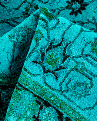 Contemporary Hand Knotted Overdyed Blue Area Rug 2' 9" x 4' 4"