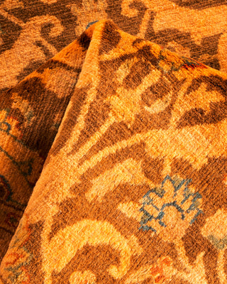 Contemporary Hand Knotted Overdyed Gold Area Rug 2' 6" x 4' 4"