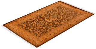Contemporary Hand Knotted Overdyed Gold Area Rug 2' 6" x 4' 4"
