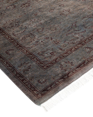 Modern Overdyed Hand Knotted Wool Gray Area Rug 3' 3" x 5' 1"