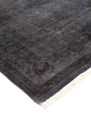 Modern Overdyed Hand Knotted Wool Gray Area Rug 4' 7" x 6' 10"