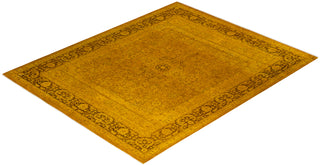 Modern Overdyed Hand Knotted Wool Yellow Area Rug 8' 2" x 10' 0"