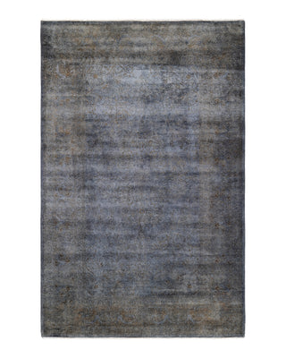 Contemporary Fine Vibrance Gray Wool Area Rug 5' 3" x 8' 2"