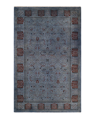 Modern Fine Vibrance Gray Area Rug 5' 2" x 8' 0"