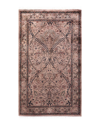 Contemporary Fine Vibrance Beige Wool Area Rug 2' 7" x 4' 4"