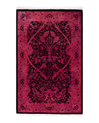 Contemporary Fine Vibrance Black Wool Area Rug 2' 8" x 4' 3"