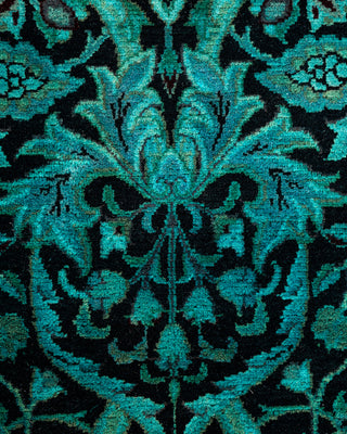 Contemporary Hand-Knotted Overdyed Blue Area Rug 2' 7" x 4' 4"