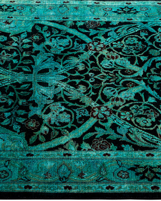 Contemporary Hand-Knotted Overdyed Blue Area Rug 2' 7" x 4' 4"