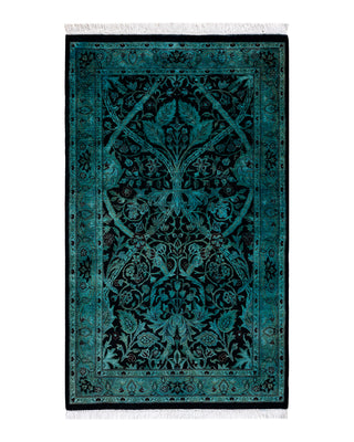 Modern Fine Vibrance Blue Area Rug 2' 7" x 4' 4"