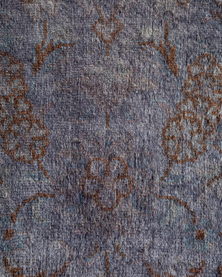 Contemporary Hand Knotted Overdyed Purple Area Rug 3' 3" x 5' 5"