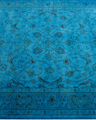 Contemporary Hand Knotted Overdyed Blue Area Rug 3' 1" x 5' 1"