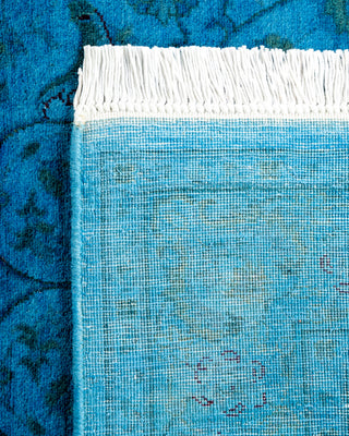 Contemporary Hand Knotted Overdyed Blue Area Rug 3' 1" x 5' 1"