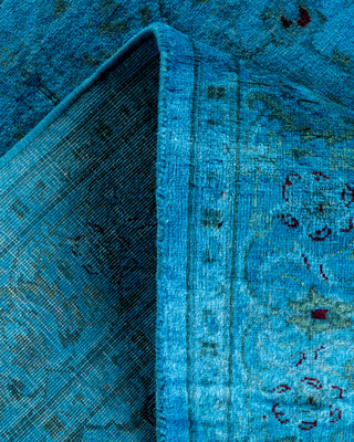 Contemporary Hand Knotted Overdyed Blue Area Rug 3' 1" x 5' 1"