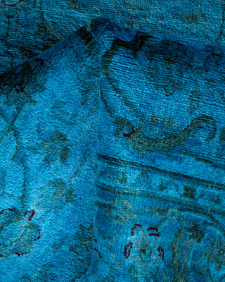 Contemporary Hand Knotted Overdyed Blue Area Rug 3' 1" x 5' 1"